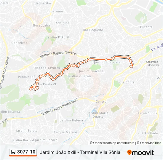 8077-10 Bus Line Map