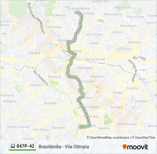 847P-42 Bus Line Map