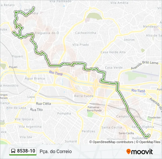 8538-10 Bus Line Map