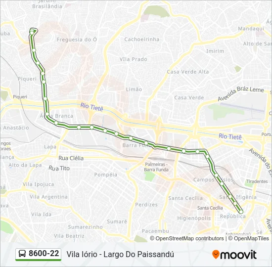 8600-22 Bus Line Map