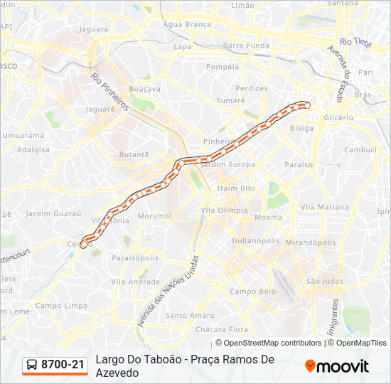8700-21 Bus Line Map