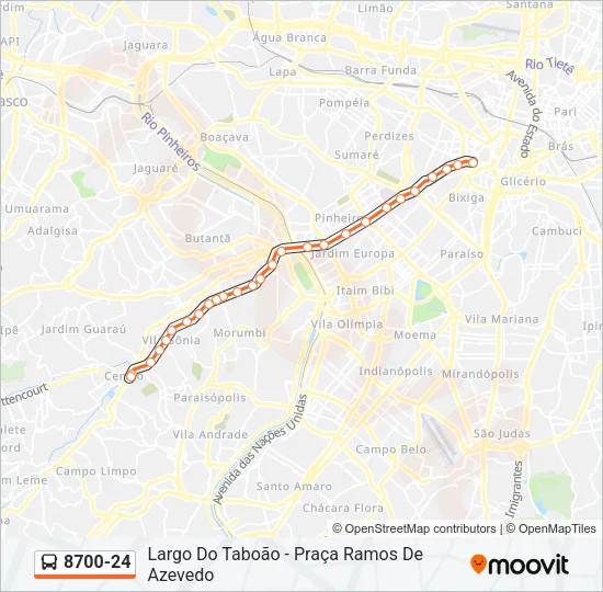 8700-24 Bus Line Map