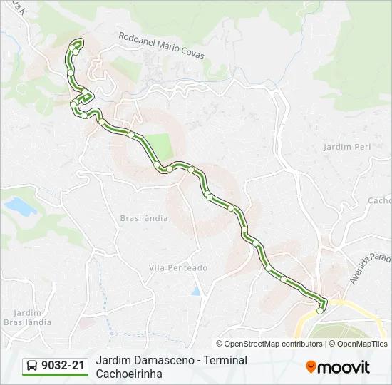 9032-21 Bus Line Map