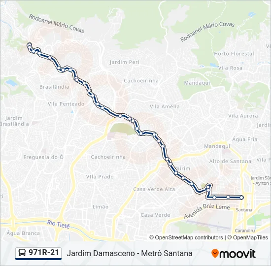 971R-21 Bus Line Map