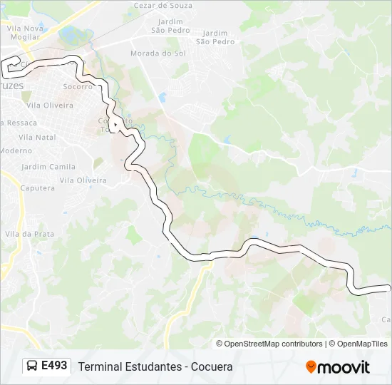 E493 Bus Line Map