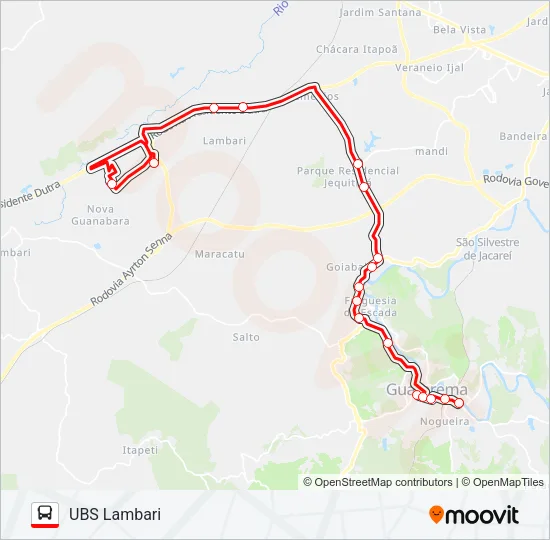 T002 EXTRA Bus Line Map