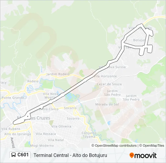 C601 Bus Line Map