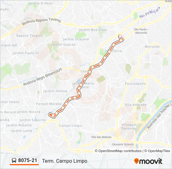 8075-21 Bus Line Map