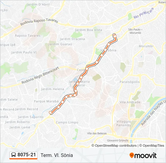 8075-21 Bus Line Map