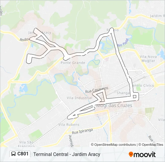 C801 Bus Line Map
