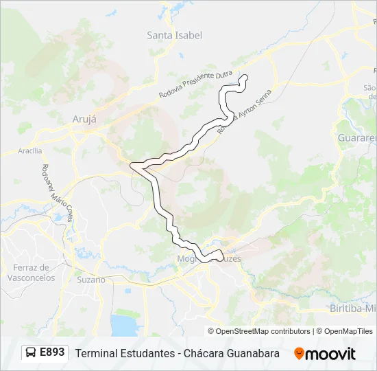 E893 Bus Line Map