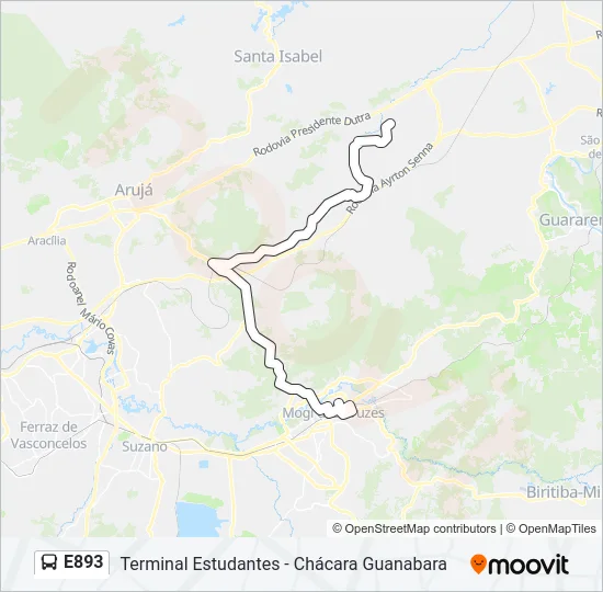 E893 Bus Line Map