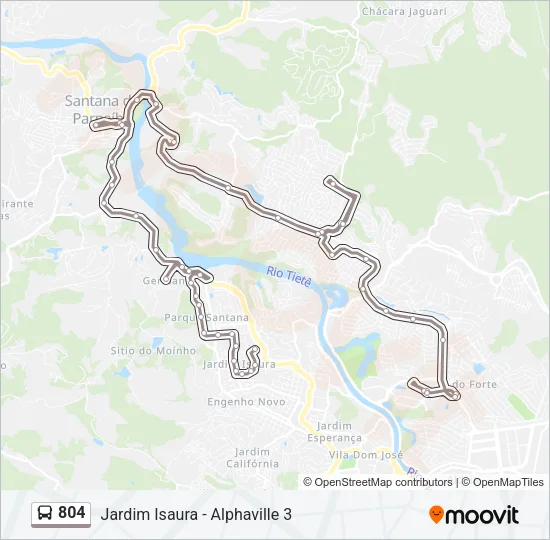 804 Bus Line Map