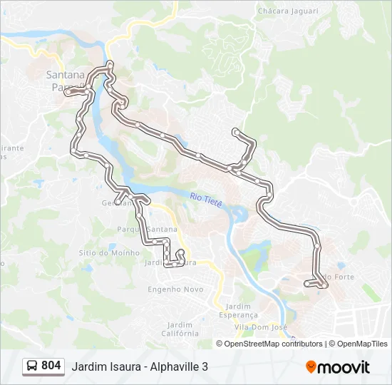 804 Bus Line Map
