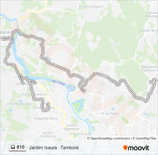 810 Bus Line Map