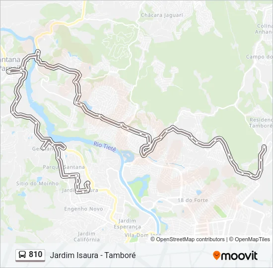 810 Bus Line Map