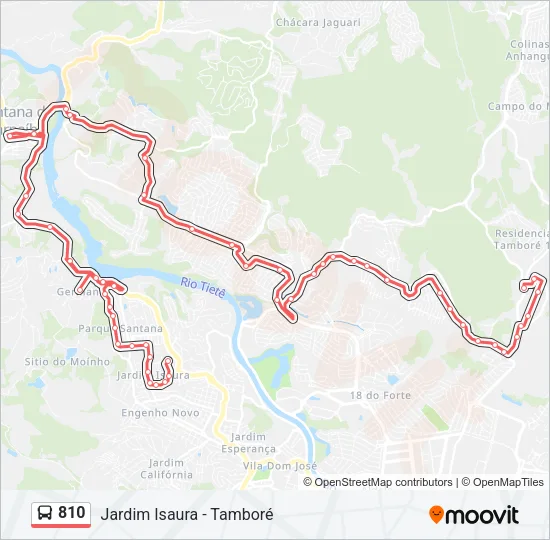 810 Bus Line Map