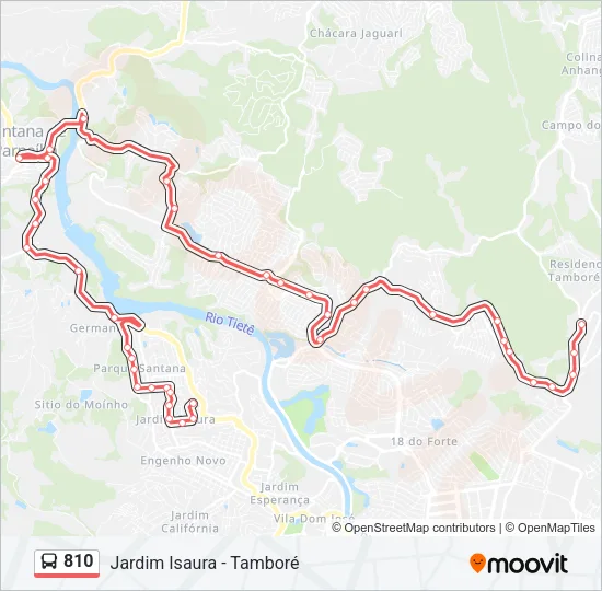 810 Bus Line Map