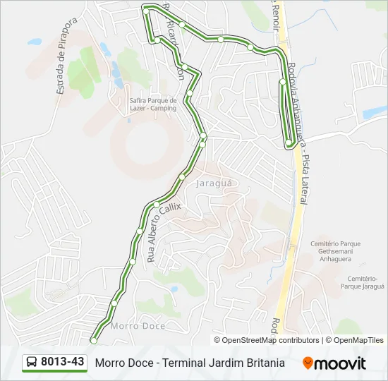 8013-43 Bus Line Map