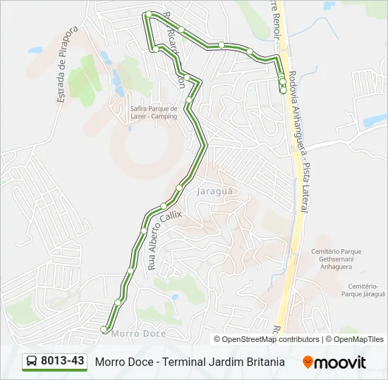 8013-43 Bus Line Map
