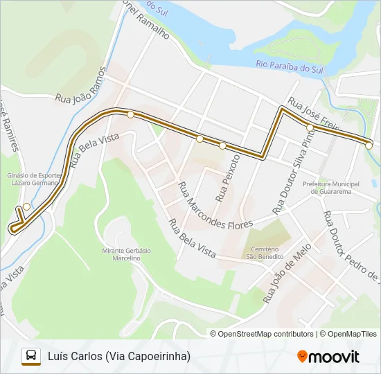 04  LUÍS CARLOS (VIA CAPOEIRINHA) Bus Line Map