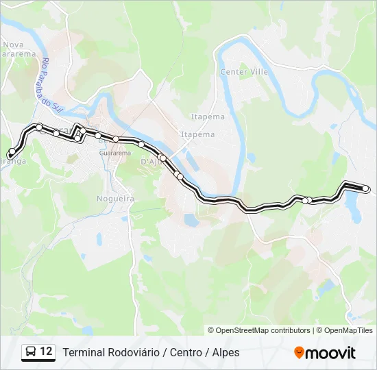 12 Bus Line Map