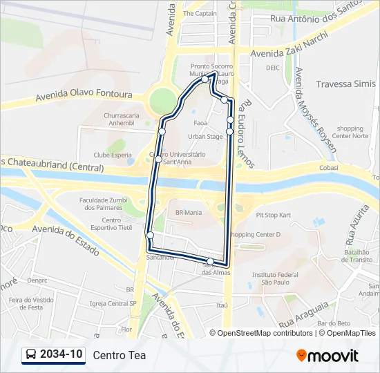 2034-10 Bus Line Map