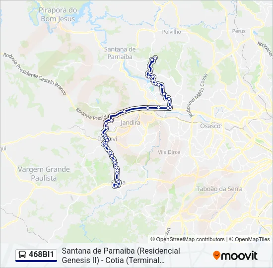 468BI1 Bus Line Map