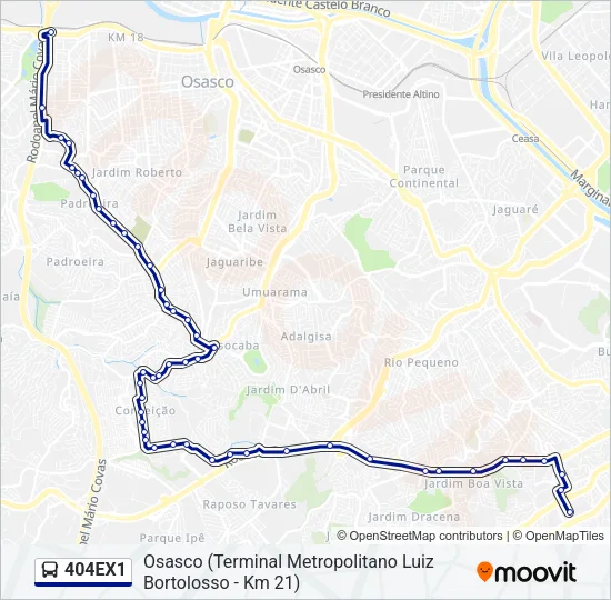 404EX1 Bus Line Map