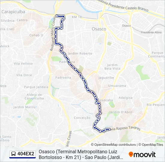 404EX2 Bus Line Map