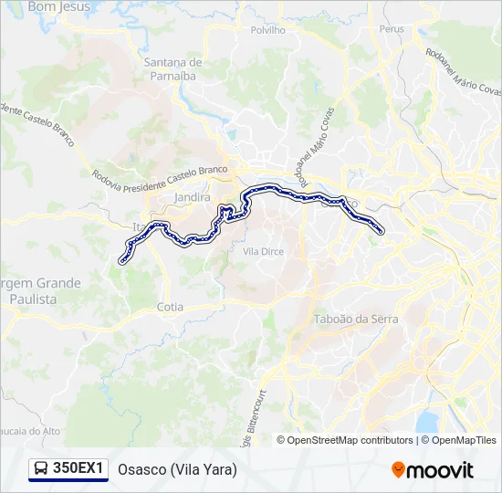 350EX1 Bus Line Map