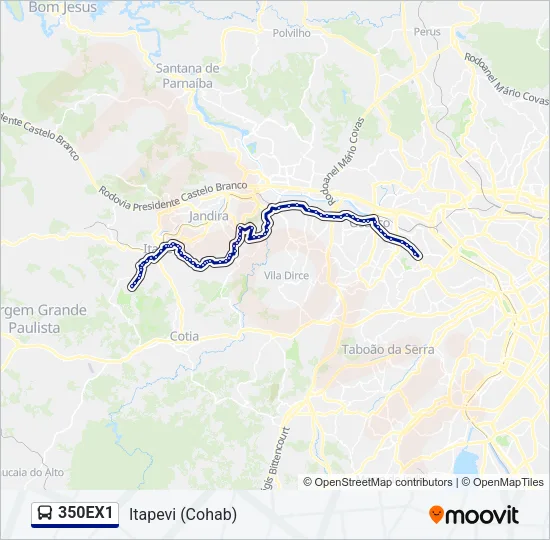 350EX1 Bus Line Map