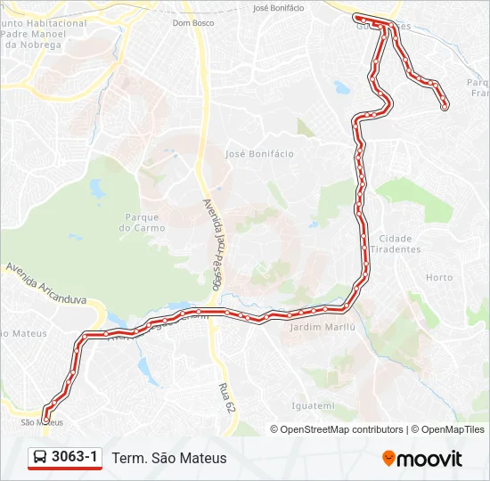 3063-1 Bus Line Map