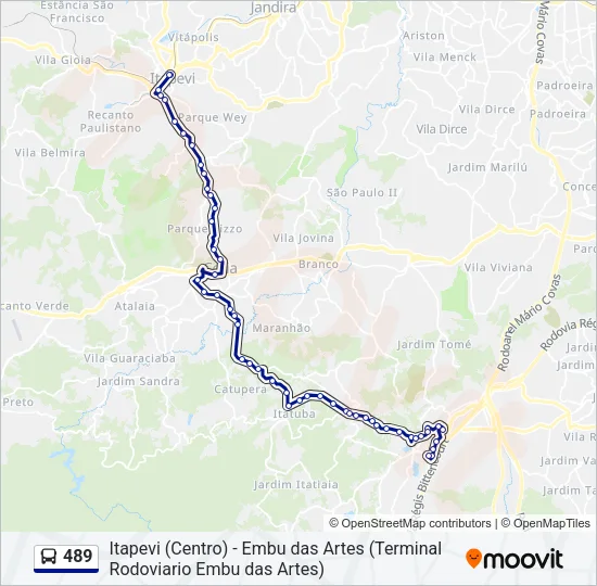489 Bus Line Map
