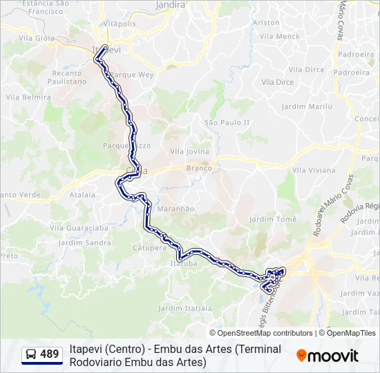 489 Bus Line Map
