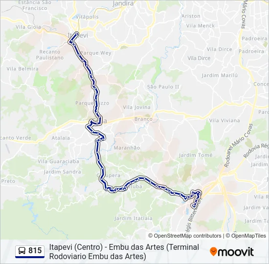 815 Bus Line Map