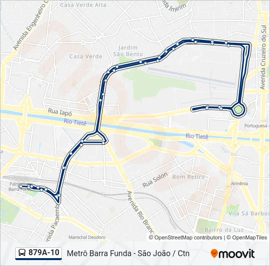 879A-10 Bus Line Map