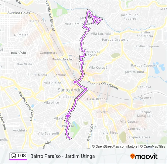 I 08 Bus Line Map