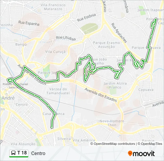 T 18 Bus Line Map
