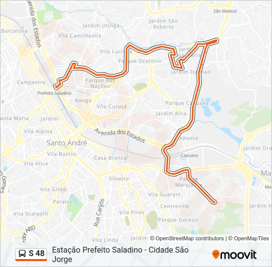S 48 Bus Line Map