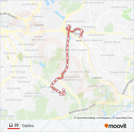 20 Bus Line Map