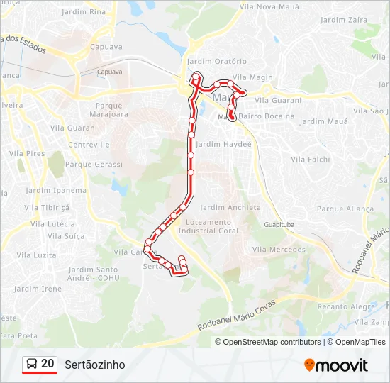 20 Bus Line Map