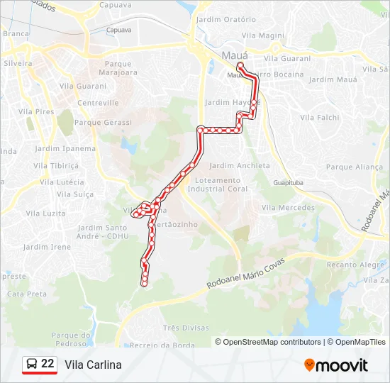 22 Bus Line Map