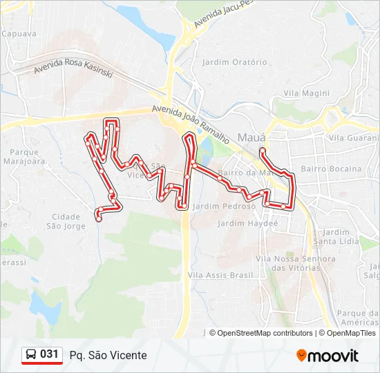 031 Bus Line Map