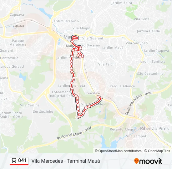 041 Bus Line Map