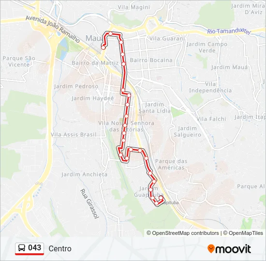 043 Bus Line Map