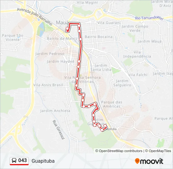 043 Bus Line Map