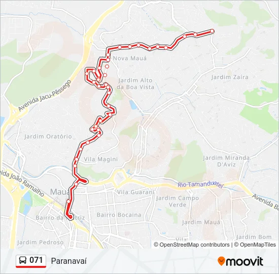 071 Bus Line Map