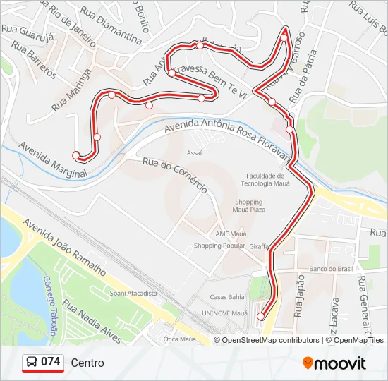 074 Bus Line Map