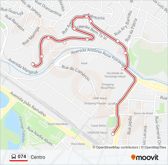 074 Bus Line Map